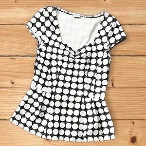 Anthroplogie Polkadot peplum top